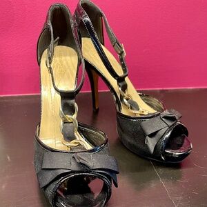 Kate Spade Black Tie Heels